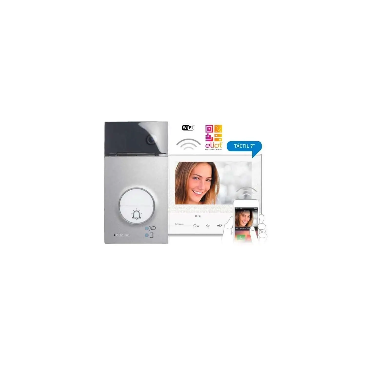 Kit BTicino Videoporteiro Unifamiliar Wi-Fi – Série Linea 3000 & Monitor Classe 300X13E (363911) - Imagem 3