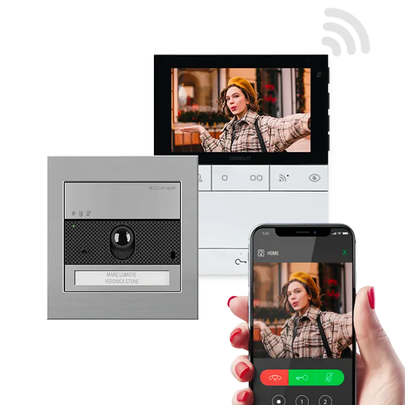 Kit Videoporteiro Monofamiliar Wi-Fi – Série Ultra & People Alta-Voz Wifi SB2 (PL8190W)